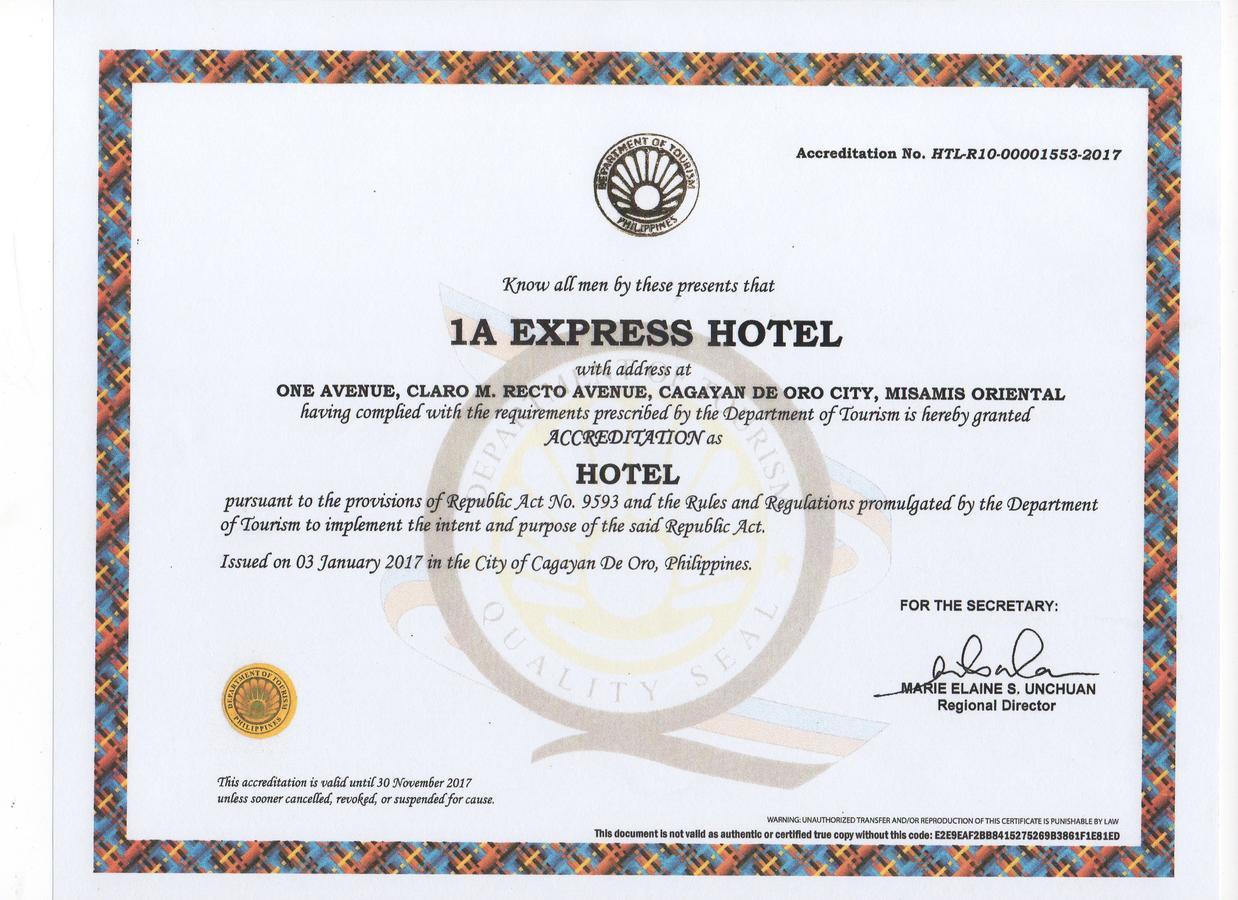 1A Express Hotel Cagayan de Oro Eksteriør bilde